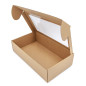 Extended Brown Gift Box with Clear Window for Taller Beverages Boxes Packaging