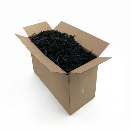 Starre schwarze Papierwolle – 4 mm, 1 kg