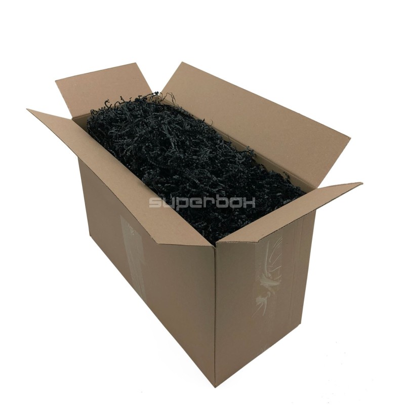 Starre schwarze Papierwolle – 2 mm, 1 kg