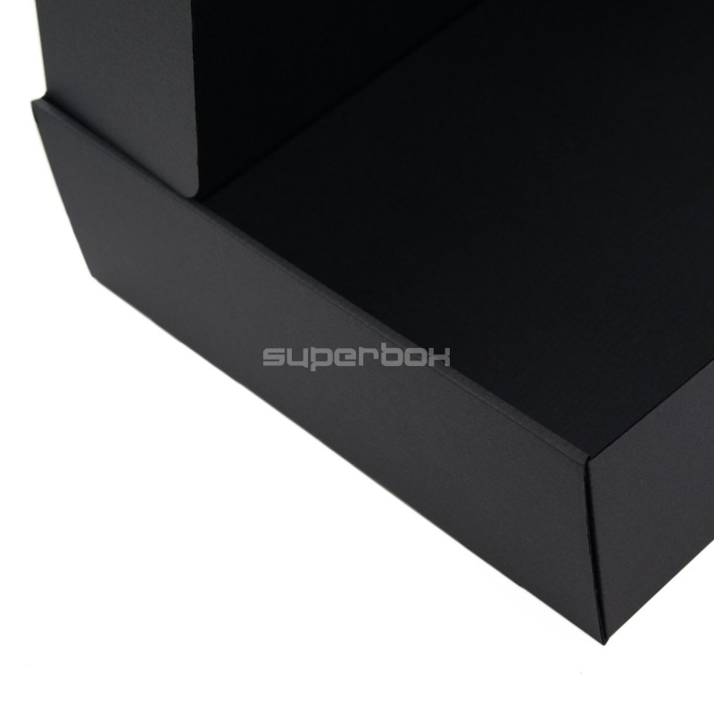Schwarze sehr große Schnellverschluss-Geschenkbox für Bettwaren