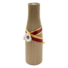Gofruoto kartono apsauginė rankovė vyno buteliui, 30 cm
