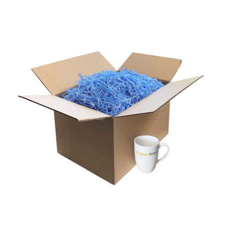 Kornblumenblaue Papierwolle, 1 kg