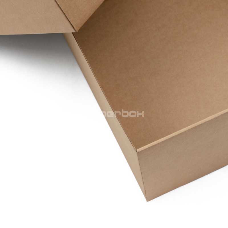 Große braune quadratische Box, 15 cm hoch, mit Deckel