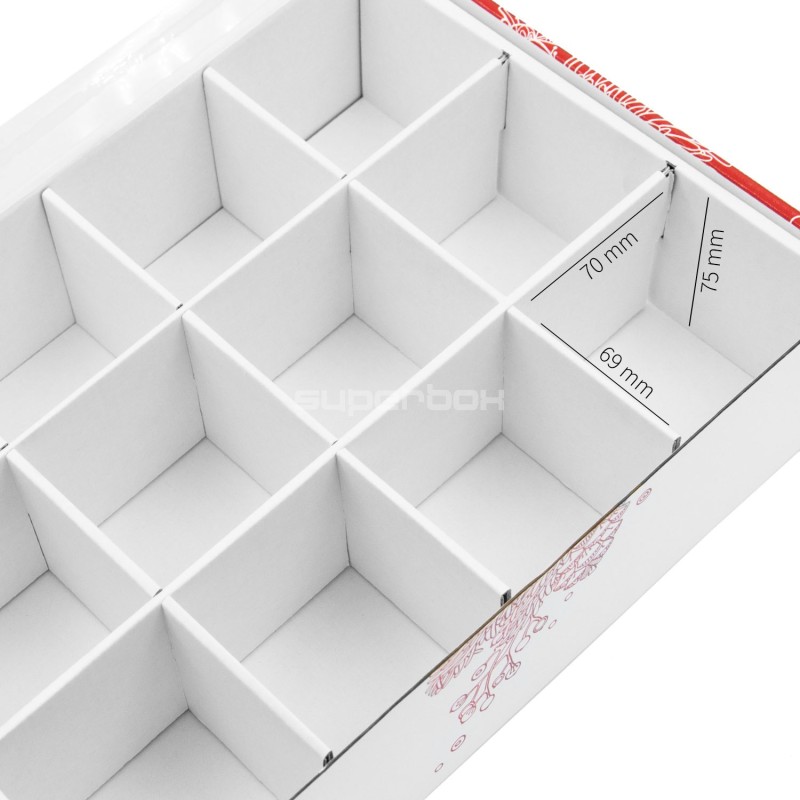 Metallic-silberne A4-Geschenkbox