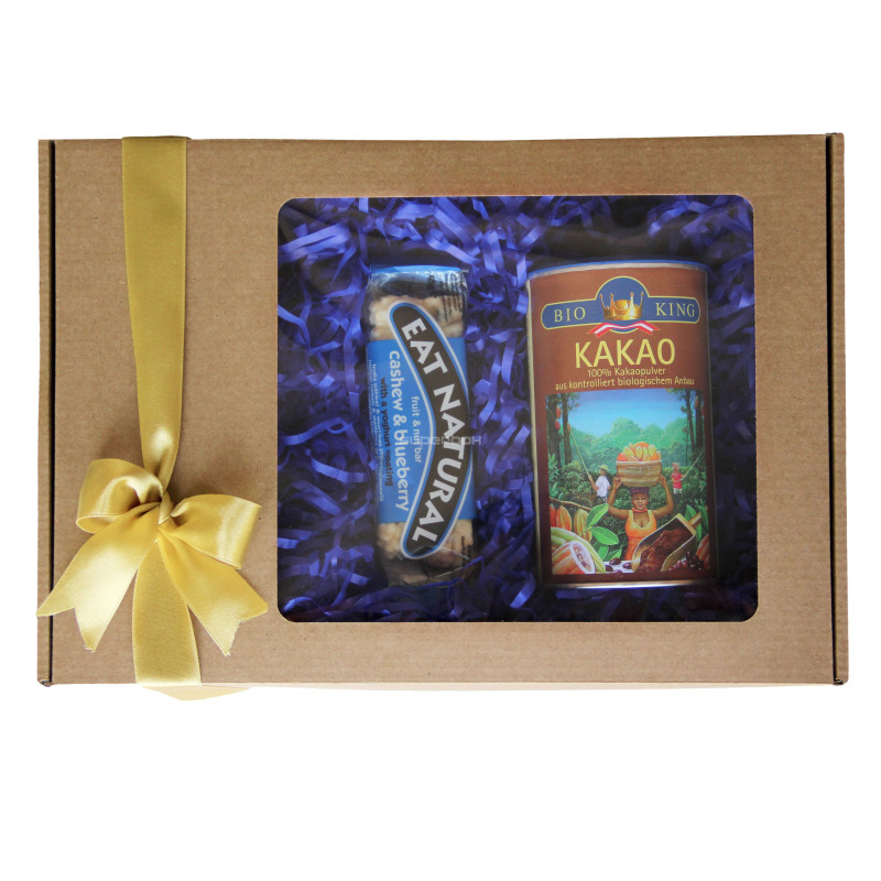 Braune A4-Geschenkbox mit Platz für Logo