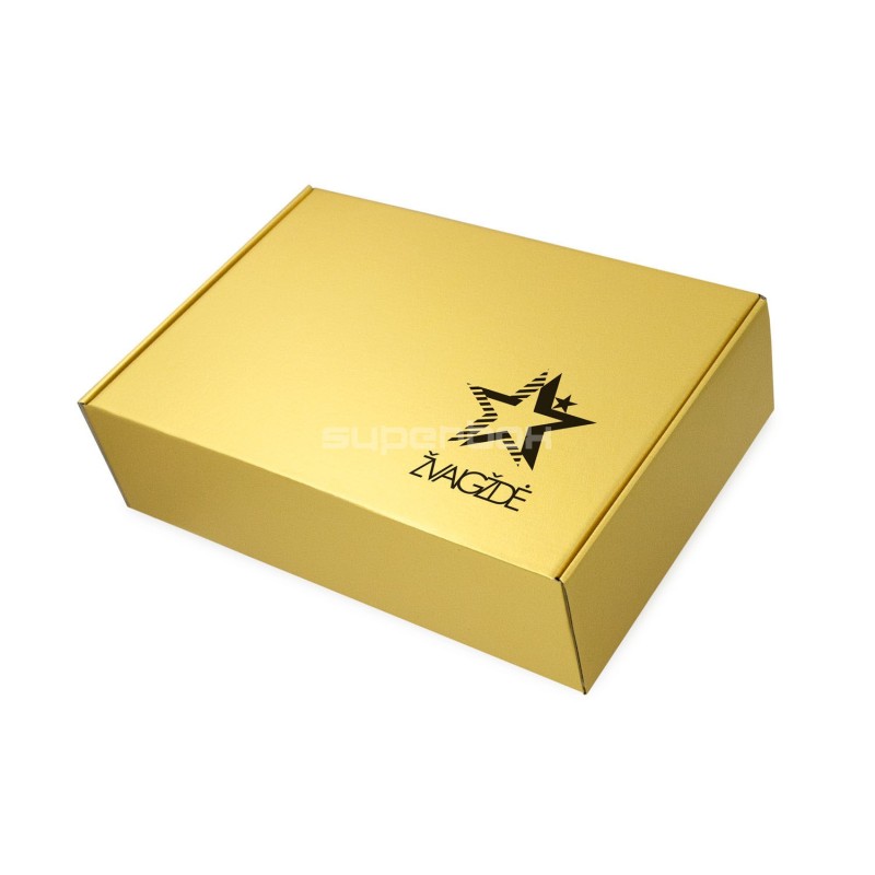 Metallic-goldene A4-Geschenkbox