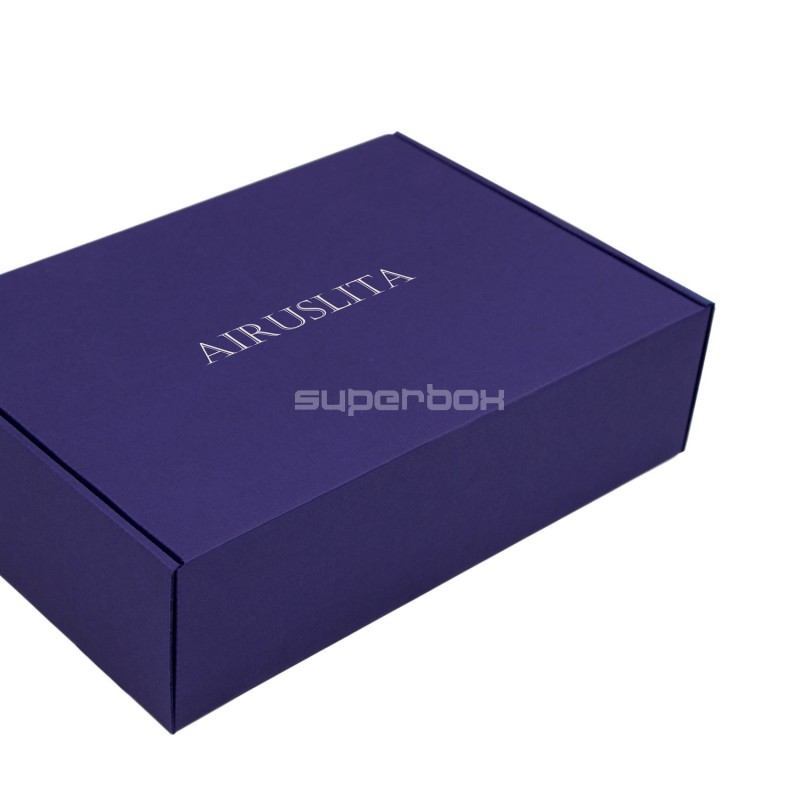 Blaue Premium-Geschenkschachtel im A4-Format für Produkte