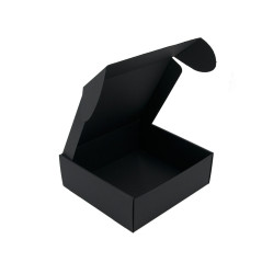 Schwarze quadratische Box, 9 cm hoch