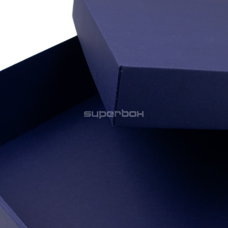 Große blaue quadratische Geschenkbox, Höhe 10 cm