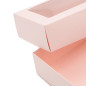Rosa zweiteilige Schachtel mit Fenster | 200x110x50 mm | Superbox Rosa zweiteilige Schachtel mit Fenster | 200x110x50 mm | Superbox