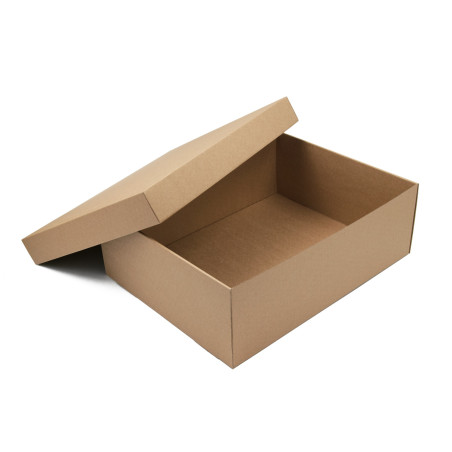 Riesige braune Geschenkbox mit Deckel