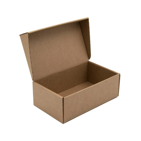 Kleine braune Klappdeckel-Box