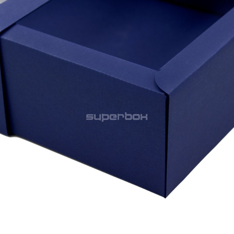 Blaue luxuriöse Streichholzschachtel-Stil Geschenkbox mit Fenster