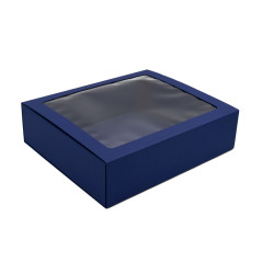 Blaue luxuriöse Streichholzschachtel-Stil Geschenkbox mit Fenster