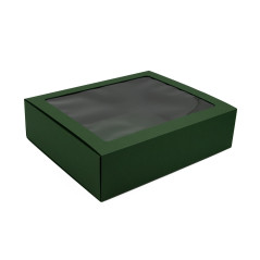 Grüne luxuriöse Streichholzschachtel-Stil Geschenkbox mit Fenster