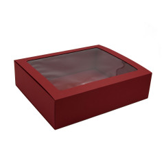 Rote luxuriöse Streichholzschachtel-Stil Geschenkbox mit Fenster