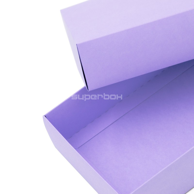 Fliederfarbene zweiteilige Karton-Geschenkbox