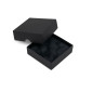 Schwarze Zweiteilige Quadratische Geschenkbox | 90x90x30 mm | Superbox