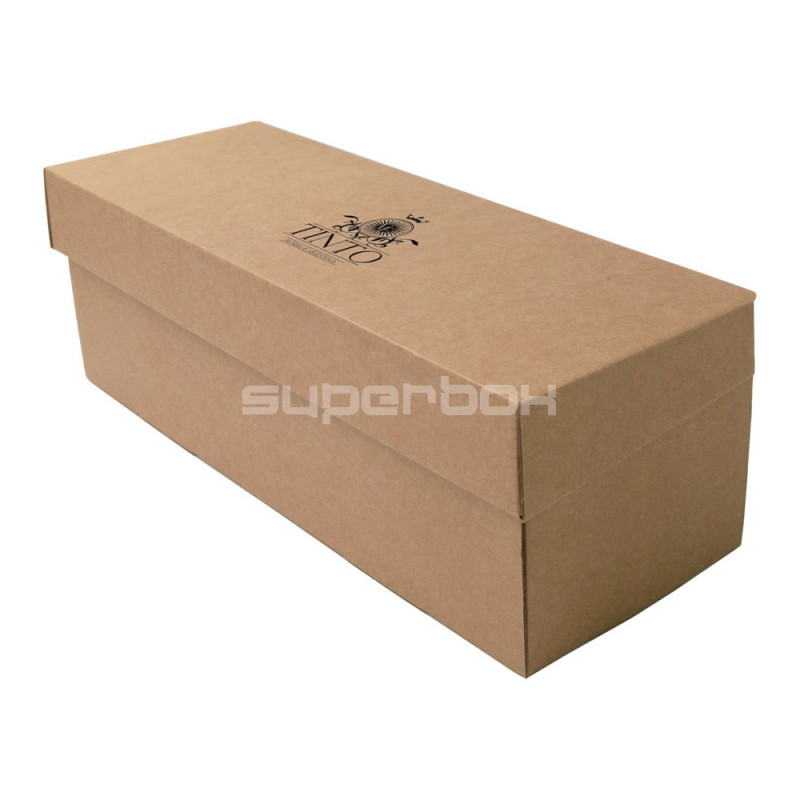 Horizontale Klappdeckel-Box braun