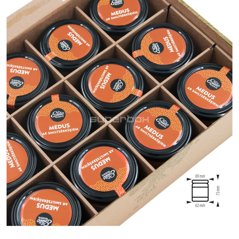 Braunes 12-Fächer-Einsatz für 21509 Box