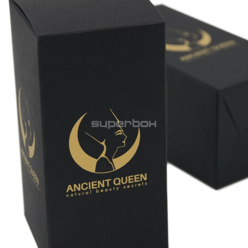 Schwarze schmale Box zum Verpacken von Handcreme