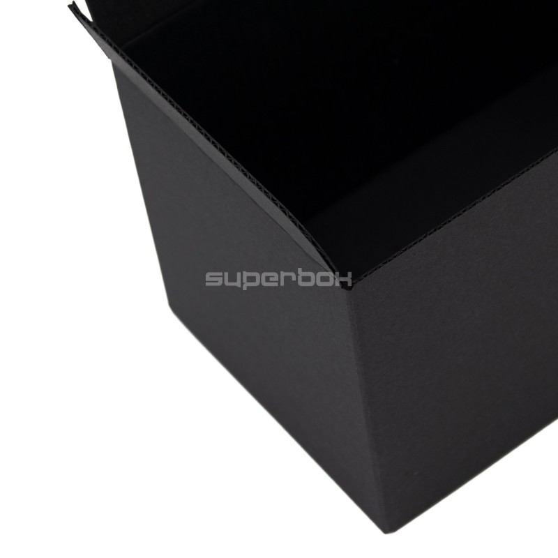 Längliche schwarze Box für zwei Zylinderkerzen