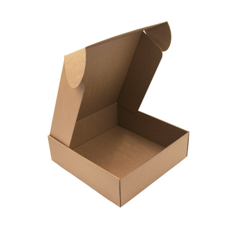 Braune quadratische Versandbox, 9 cm hoch