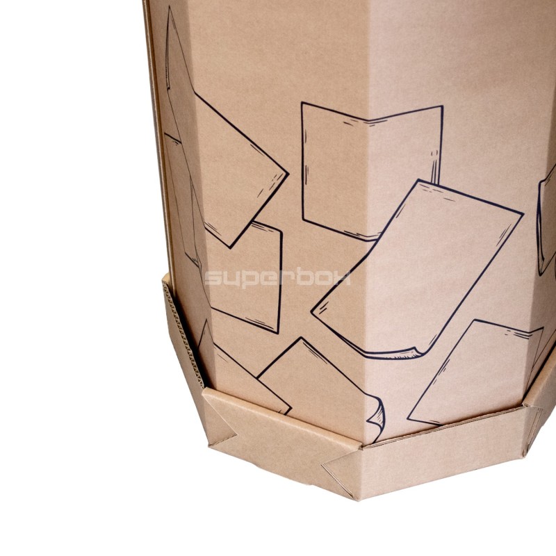 Wellpapp-Recyclingbehälter für Papier