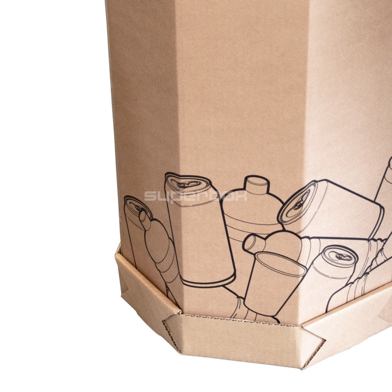 Papiermüllsortierbehälter aus Karton für Pfand