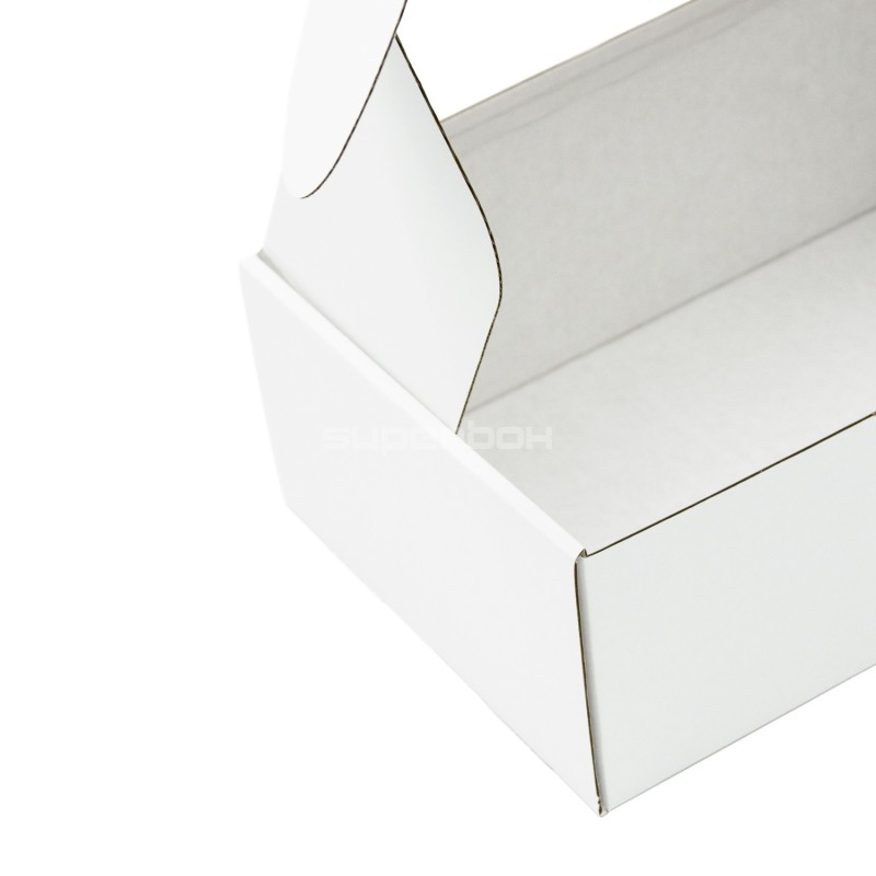 Weiße A5-Geschenkbox, 85 mm Höhe mit Fenster