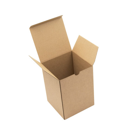 Braune längliche Versandbox für Kosmetik