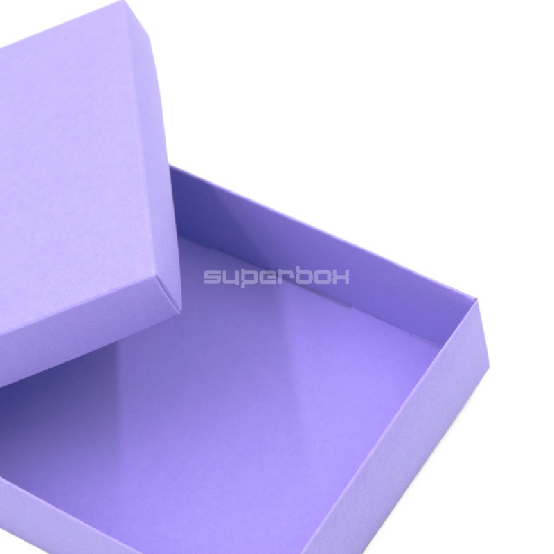 Fliederfarbene zweiteilige Geschenkbox für Einladungen
