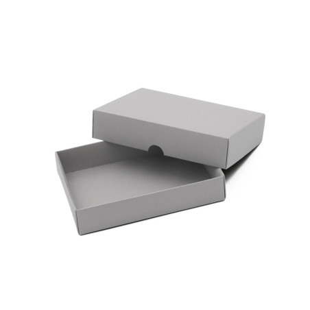 Kleine steingraue Box mit Deckel