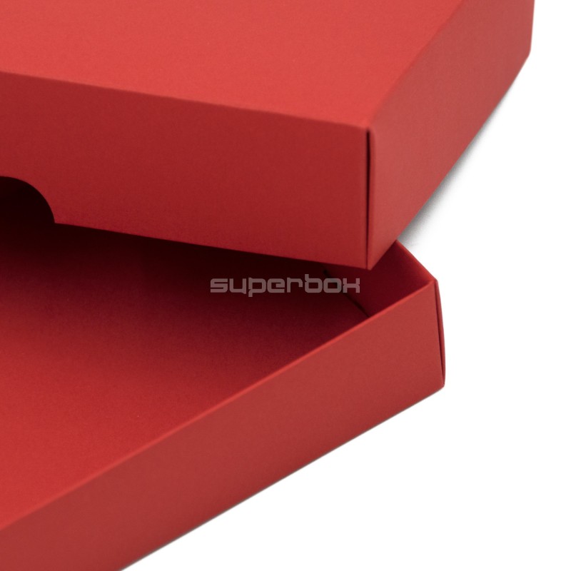 Kleine rote Pappbox mit Deckel für Geldbörse