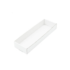 Baltas padėkliukas dovanų rinkiniams pakuoti, 26.5 cm ilgio