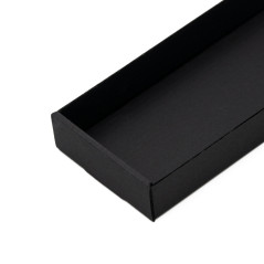 Schwarzes schmales Tablett für Geschenksets, 23 cm lang