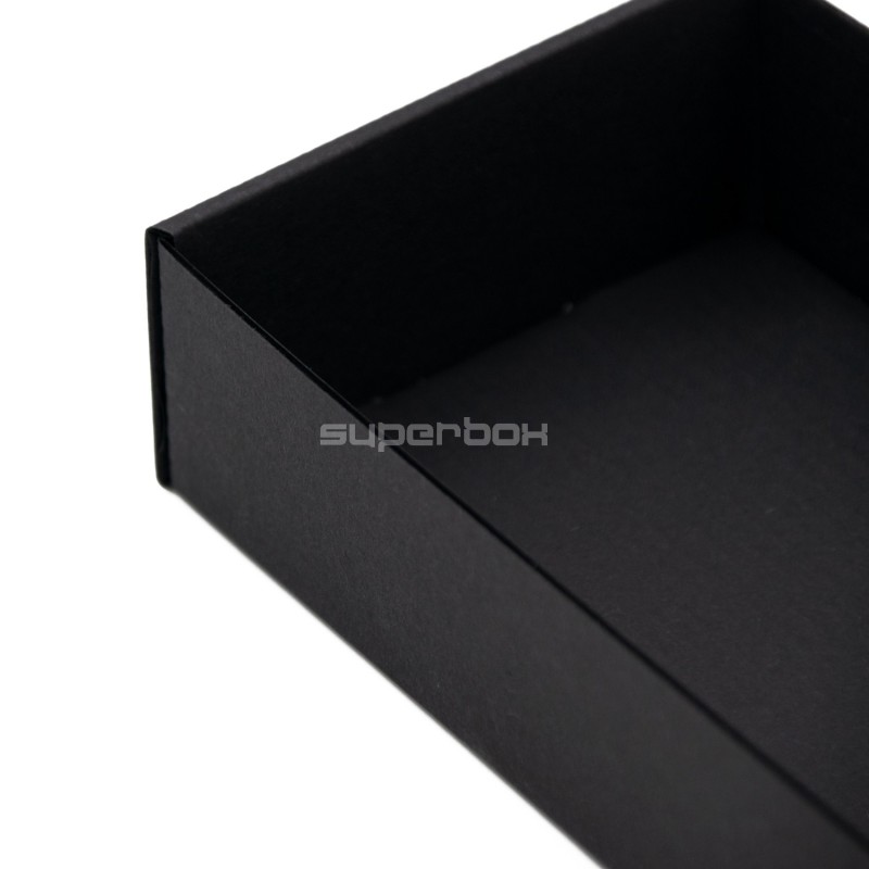 Schwarzes langes Tablett zum Verpacken von Geschenksets, 26,5 cm lang