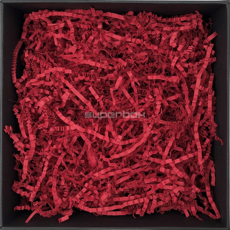 Standžios raudonos popieriaus drožlės - 4 mm, 1 kg