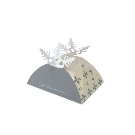Weihnachtskarten-Umschlag mit Schneeflocken