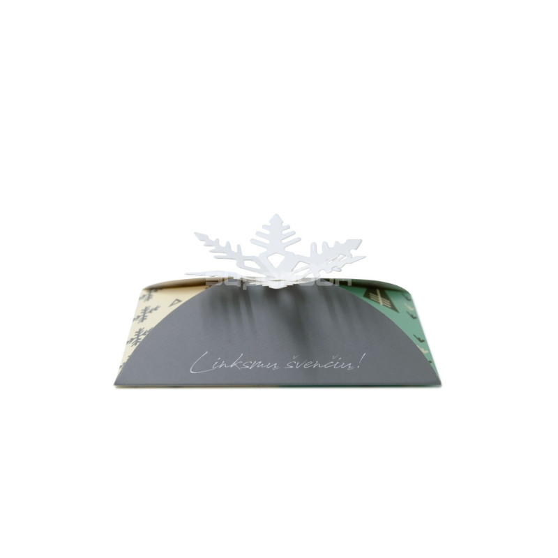 Weihnachtskarten-Umschlag mit Schneeflocken