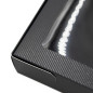 Schwarze Geschenkbox mit Linien und Fenster | 145x150x35 mm | Superbox