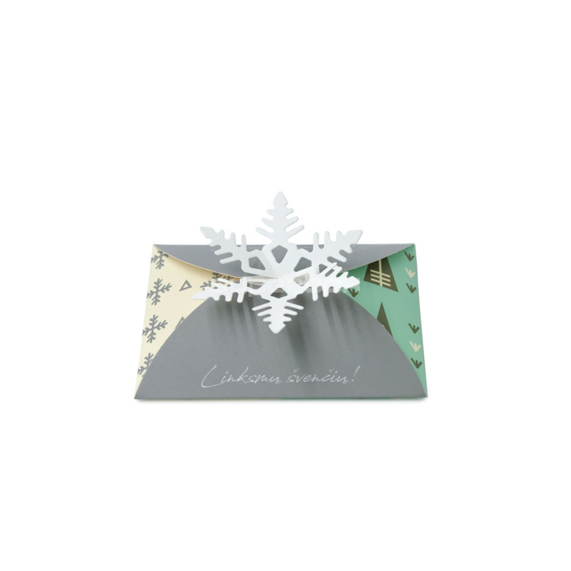 Weihnachtskarten-Umschlag mit Schneeflocken