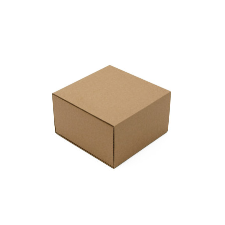 Braune Box mit Hülle für ein Glas