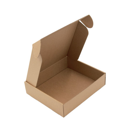 Braune schnellschließende Versandbox für Kosmetik