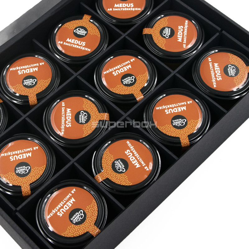 Schwarzes 12-Fächer-Einsatz für 21509 Box