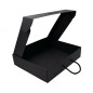 Black Large Gift Box of Suitcase Type with Window and Handle Black Large Gift Box of Suitcase Type with Window and Handle