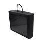 Black Large Gift Box of Suitcase Type with Window and Handle Black Large Gift Box of Suitcase Type with Window and Handle