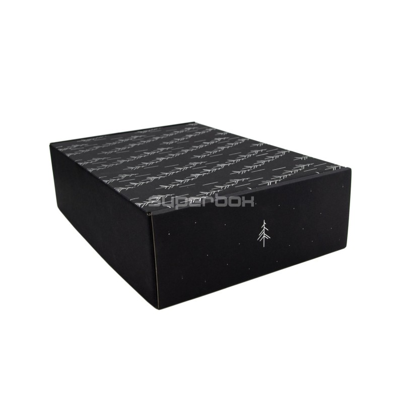 Schwarze A4-Box mit Silberfoliendruck