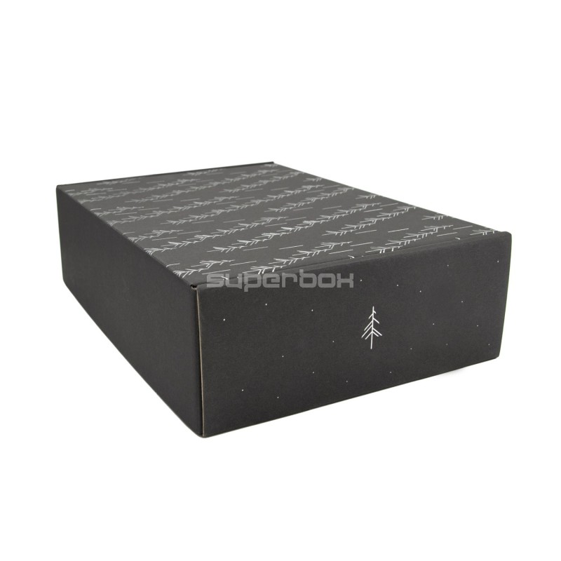 Graue A4-Box mit Silberfoliendruck