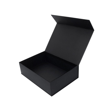 Luxuriöse schwarze A4-Box mit Magneten